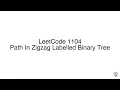 LeetCode 1104 Path In Zigzag Labelled Binary Tree