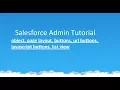 salesforce admin objects page layout buttons url buttons javascript buttons list view
