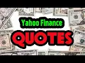 Yahoo Finance Quotes Your Go-To Resource for Financial Information
