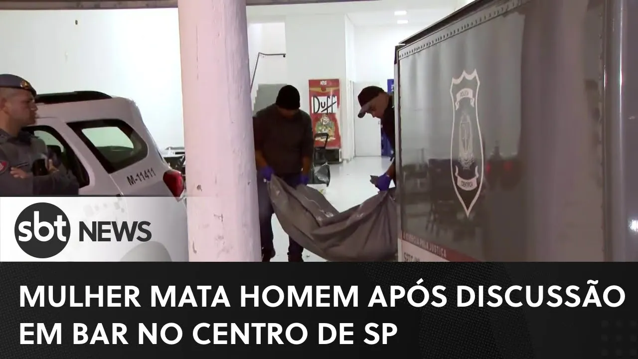 SP: Mulher mata homem com golpes de garrafa após discussão em bar | #SBTNewsnaTV (21/06/23)