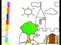 How to Draw a Castle Coloring Pages Kids Learn Drawing Art Colours for Children