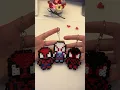 DIY Spider-Man keychain tutorial - perfect gift for a spiderman fan perler beads ironing beads