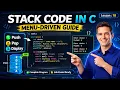 C Stack Array Implementation Full Push Pop Display Code Menu Driven