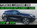 Cayenne 958 ABS Sensor Diagnose Removal Replacement Step by Step Guide 2011 - 2018 models