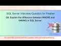 Difference Between WHERE and HAVING in SQL SQL Clauses Explained with Real-Time Examples