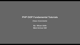 PHP OOP Fundamental - 06 Class Constants
