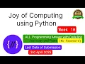 NPTEL The Joy of Computing using python week 10 all 3 programming assignment answer with code link