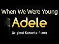 Download Lagu When We Were Young - Adele (Karaoke Songs With Lyrics - Original Key Piano)