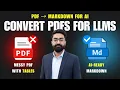 Convert PDF to Markdown for AI LLM-Ready PDFs with LlamaParse Google Colab Tutorial