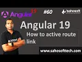 how to active route link in Angular 19 Routing in Angular Angular 19 Tutorials in Hindi
