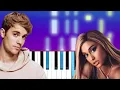 Download Lagu Justin Bieber,  Ariana Grande - Stuck With U (Piano Tutorial)
