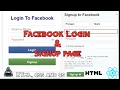 Facebook validation login form with html css and Js 2019 Web design