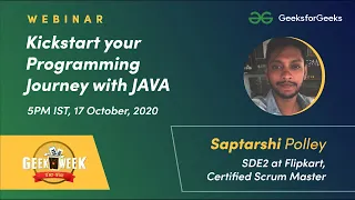 Webinar - Kickstart your programming journey with JAVA GeekWeek Special