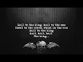 Avenged Sevenfold - Hail To The King [Lyrics on screen] [Full HD]