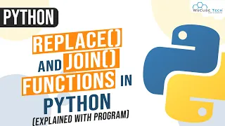 replace join Function in Python Built in String Functions in Python replace join function