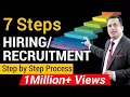 7 Steps for Hiring Recruitment Step by Step Process Dr Vivek Bindra