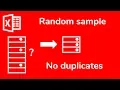 Excel Formula How to pick a random sample from a list no duplicates - Doctor Excel
