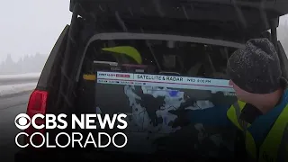 Snow squall moves across Colorado s high country brings low visibility