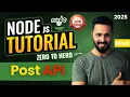 Node JS Tutorial in Hindi Make POST Method REST API with Node js MongoDB