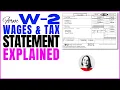 Tax Form W-2 Explained Find Your Wages Benefits 401 k HSA Withholdings