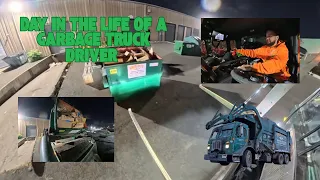 Day in the Life of a Garbage Truck Driver Front End Loader
