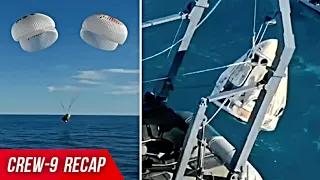 FULL SpaceX Crew-9 Splashdown and Astronauts Recovery event in 14 minutes