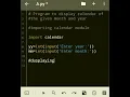 Python program to display the of given and