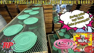 production process of making coil mosquito repellents in a modern factory