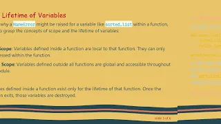 Why Do I Get a NameError for sorted - list When It s Defined Inside a Function
