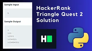 Triangle Quest 2 HackerRank Solution Math Python