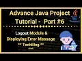 Part Logout Module Displaying Error TechBlog Java Advance Project Tutorial