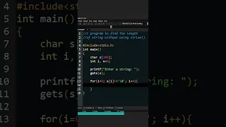 C Program to find the length of a string without using strlen function