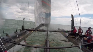 How to fly an America’s Cup AC45f foiling catamaran
