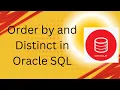 Order by and Distinct in Oracle SQL