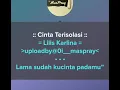 Cinta Terisolasi ,Lilis Karlina Cover Karaoke Smule + Lirik