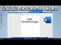How To Insert Superscripts and Subscripts in Microsoft Word - Easy Fix