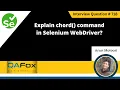 Explain chord command in Selenium WebDriver Selenium Interview Question
