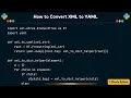 How to Convert XML to YAML