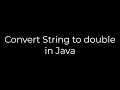 Java Convert String to double in Java 5solution