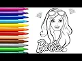 How to DRAW BARBIE with SUNGLASSES Step-by-Step Barbie Movie DrawlinoKids