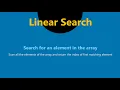 7 Iterative Linear Search to find a value in the array