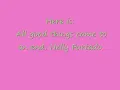 Nelly Furtado- All Good Things Come To An End with lyrics on screen