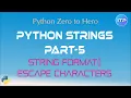 Python Strings - Part 5 String Format Python Beginner Tutorials An IT Professional