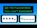 Easy Way to See Your Password Hidden Behind the Asterisks or Dots