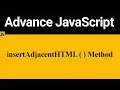 insertAdjacentHTML Method in JavaScript Hindi