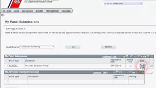 USCG Direct Access My Panel Submissions
