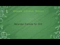 Lecture 8 - Recursion formula for GCD