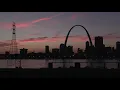 St Louis Arch time-lapse at sunset