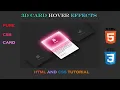 How to Card Hover Effects Using html and css Pure CSS Card hover effects Website Tutorial