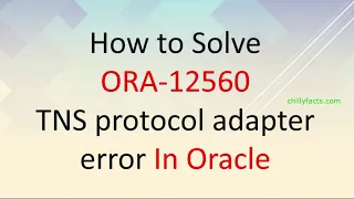 ORA-12560 TNS protocol adaptor error SOLVED